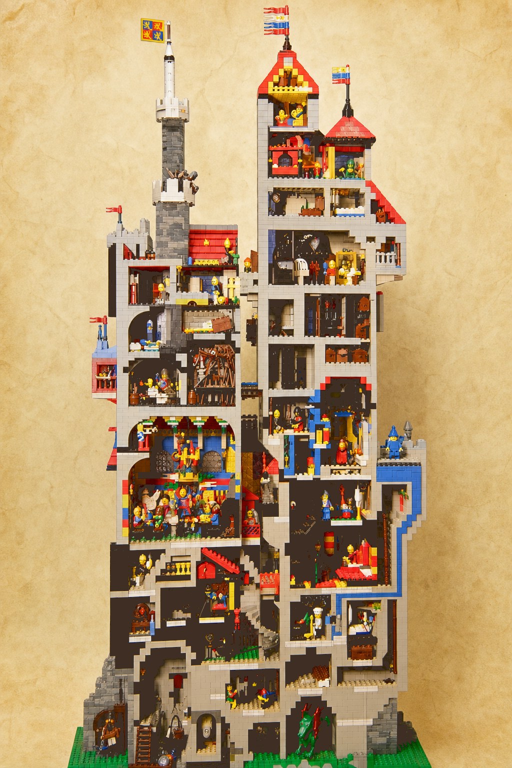 Cross-section of the Hörnersburg Lego castle