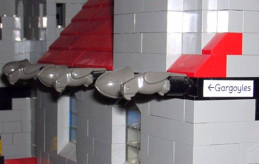 Gargoyles outside the Lego Castle
