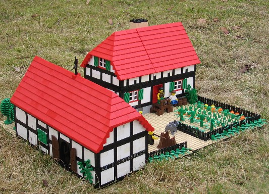 Lego Farm House and Barn