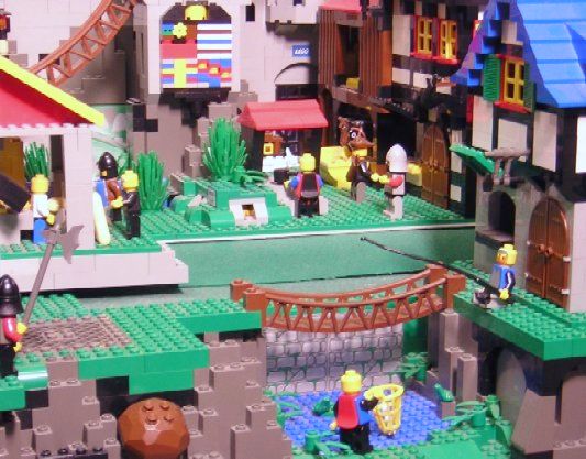 Lego Castle Outer Ward birds-eye