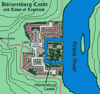Castle countryside topographical map